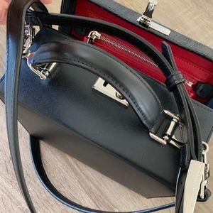 Charles & Keith Embossed Boxy Clutch (Black)